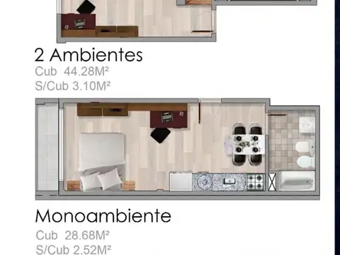 Departamento en Venta de 2 ambientes