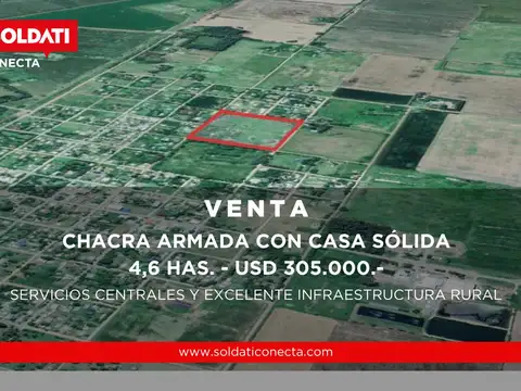 Venta en San Antonio de Areco- Villa Lía: 4Has. con casa, infraestructura y proyecto