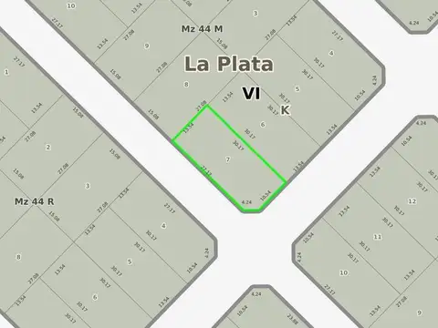 Terreno en Venta 13  mts Frente