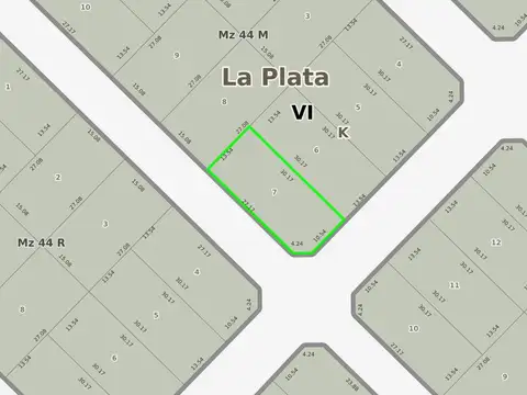 Terreno en Venta 13  mts Frente