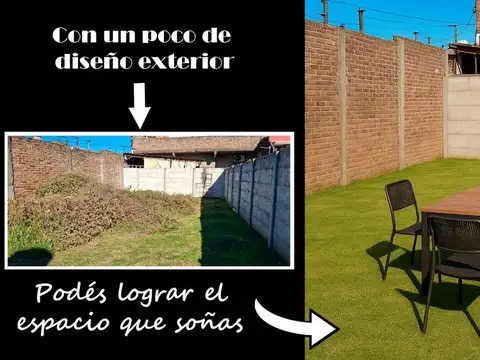 Casa 3 ambientes con 1 baño