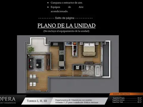 Departamento en Venta de 1 dormitorio