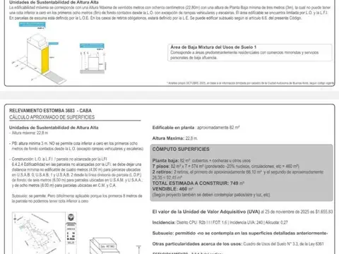 Terreno en Venta 8  mts Frente