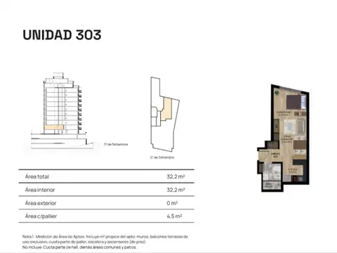 Departamento Monoambiente con 1 baño