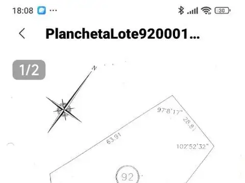 Terreno en Venta de 2962,0 m2