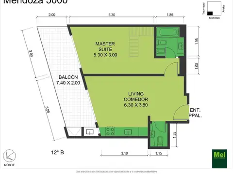 Mendoza 5000, Piso 12