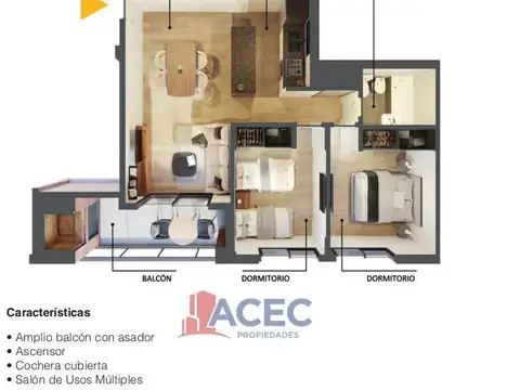 Departamento en Venta de 2 dormitorios