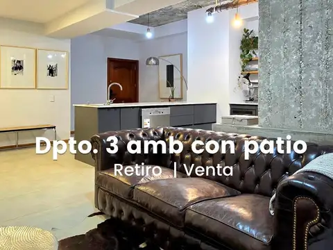 Venta departamento 3 ambientes con Patio en Retiro