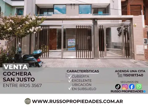 Venta Cochera Cubierta - San Justo