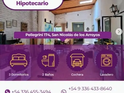Vendo Permuto Casa de 3 Dormitorios en Pleno Centro!
