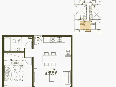 Departamento en Venta de 2 ambientes