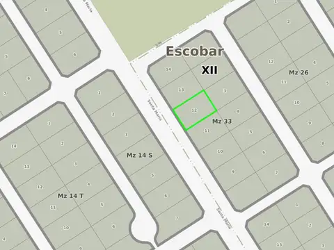 Terreno en Venta 20  mts Frente