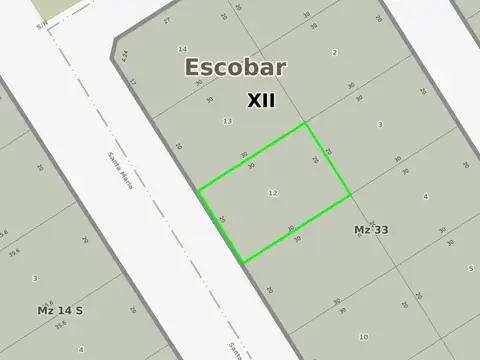 Terreno en Venta 30  mts Fondo