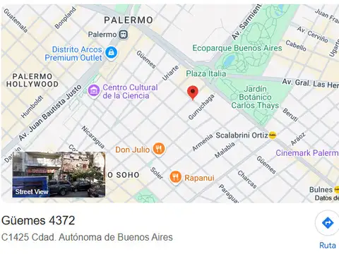 Lote/Terreno en venta en Palermo (Zona Botánico). Excelente ubicación.