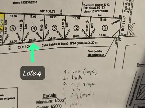 Terreno en Venta en Santo Tome, USD 24.000