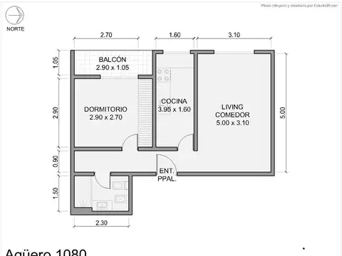 Departamento en Venta de 1 dormitorio