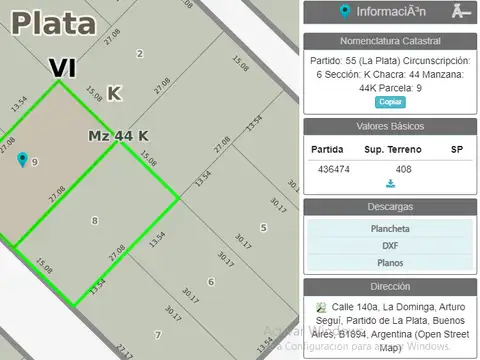 Terrenos y Lotes en Venta en Arturo Segui [Cod: 7253-358]