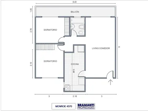 Departamento en Venta de 3 ambientes
