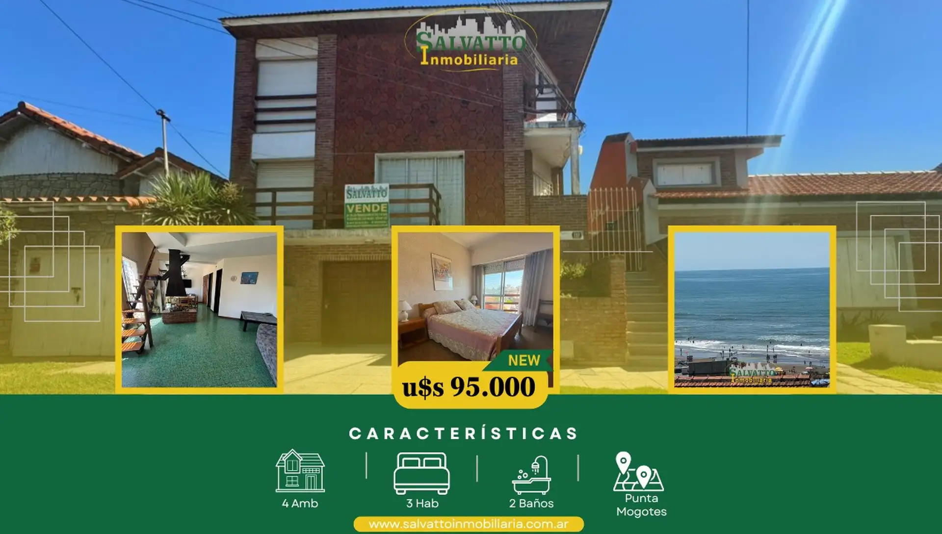 Dúplex 4 ambientes con cochera en Punta Mogotes