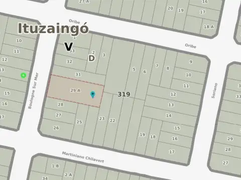 Terreno en Venta 17  mts Frente