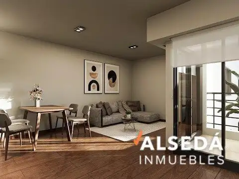 Departamento 2 ambientes con 1 baño