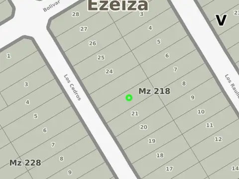 Los Cedros e/ Bolívar y Balcarce