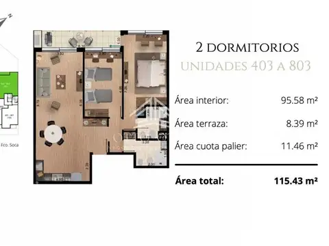 Departamento en Venta de 3 ambientes