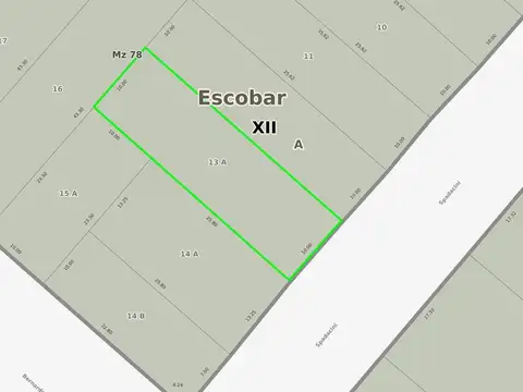 Terreno en Venta 10  mts Frente