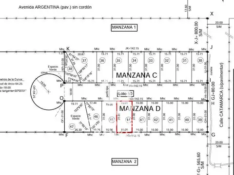Terreno en Venta 31  mts Fondo