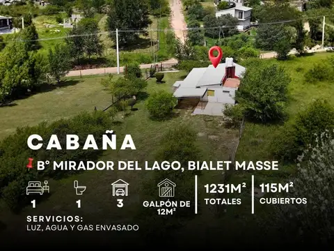 Venta Cabaña Con 1.231M² De Terreno Vista Panorámica/Apta Crédito En Mirador Del Lago, Bialet Massé