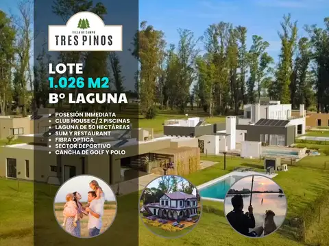 VENTA LOTE INTERNO 1026M2 BARRIO LAGUNA TRES PINOS