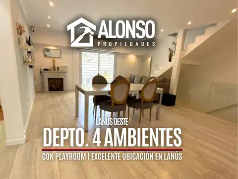 Depto. tipo casa 4 Ambientes en venta en Lanusita