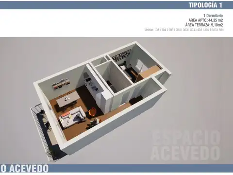 Departamento en Venta de 2 ambientes