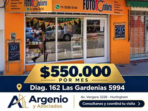 LOCAL COMERCIAL EN ALQUILER – LOMA HERMOSA - Diag. 166