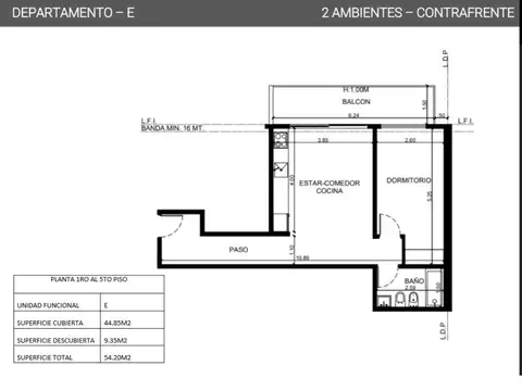 Venta Departamento en pozo 2 ambientes Villa Urquiza