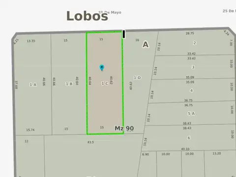 Calle 25 de Mayo e/ Olavarria y Areco, Lobos