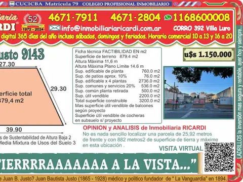 Terreno en Venta en Versalles, Capital Federal
