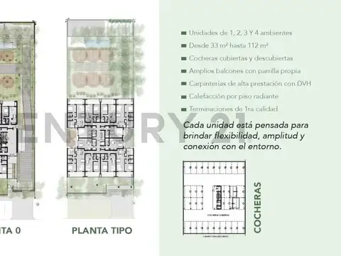 Departamento 3 ambientes con 2 baños