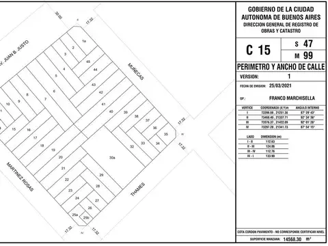 Terreno en Venta en Villa Crespo, USD 489.000