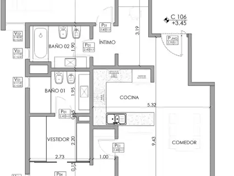 Alquiler Departamento 2 Dormitorios con cochera y baulera Fisherton Park