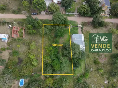 OPORTUNIDAD  Terreno de 509 m2 en Santa Cecilia, Villa Giardino, Córdoba