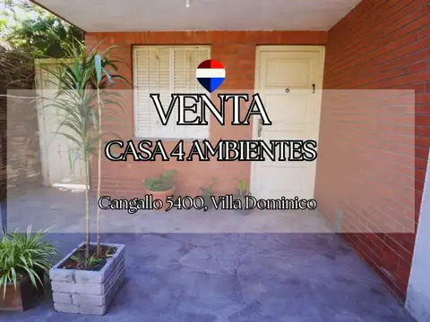Casa 4 ambientes con 1 baño