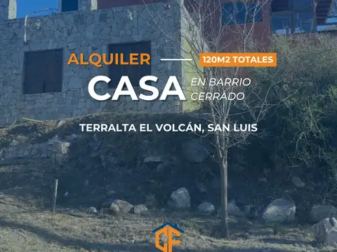 CASA ESTILO RÚSTICO EN ALQUILER EN BARRIO PRIVADO TERRALTA EN SAN LUIS