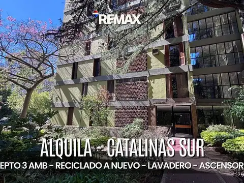 ALQUILER DEPARTAMENTO 3 AMBIENTES CATALINAS SUR 