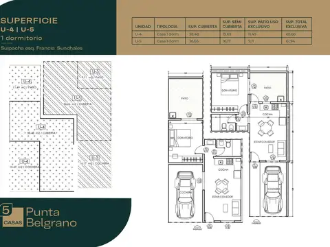 Casa en PH de 1 y 2 dormitorios