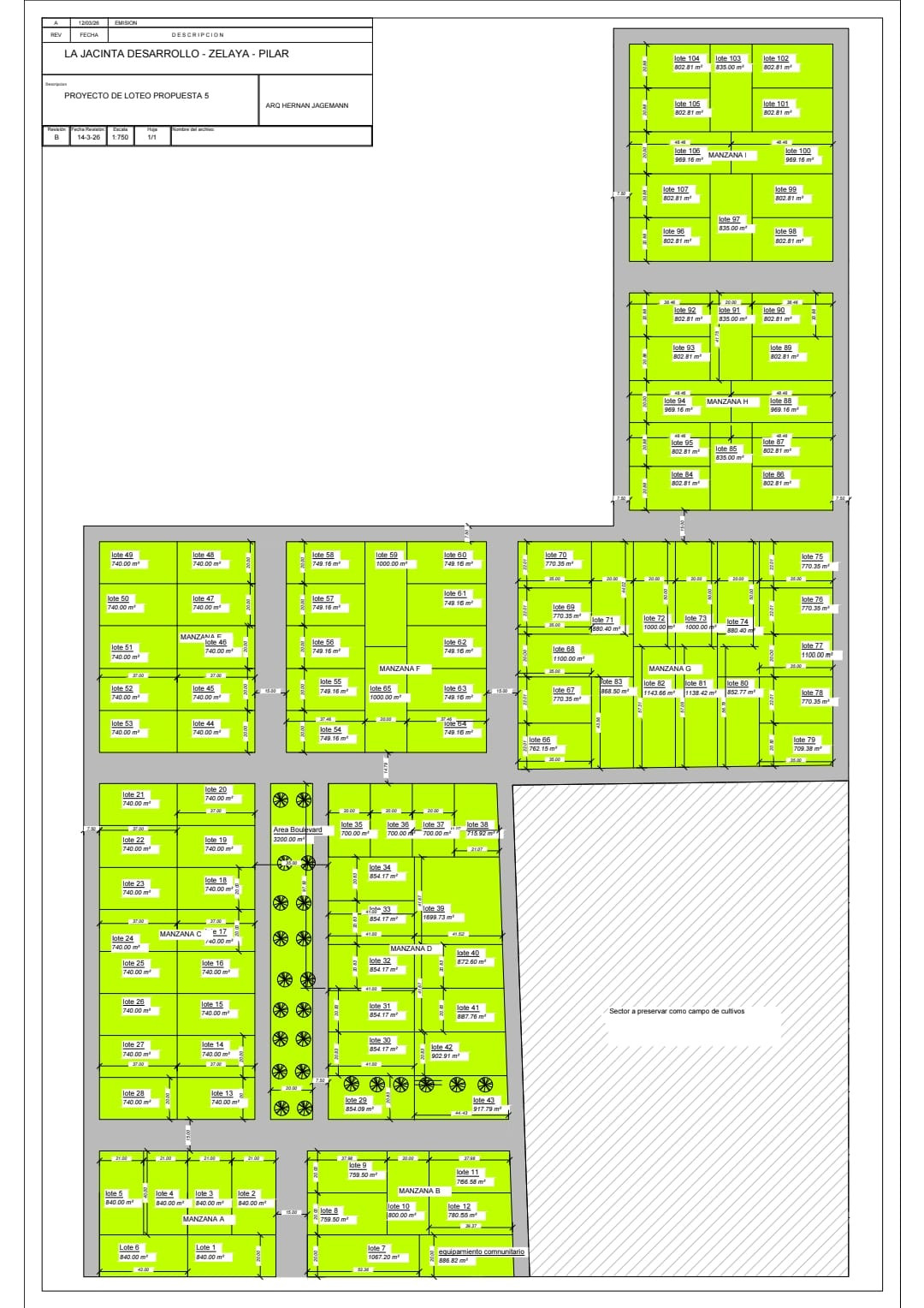 Terreno en Venta en Zelaya, USD 8.000