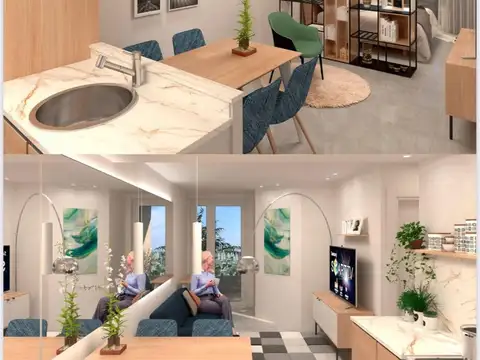 Departamento Monoambiente con 1 baño