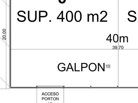 Galpon en Alquiler 20  mts Frente