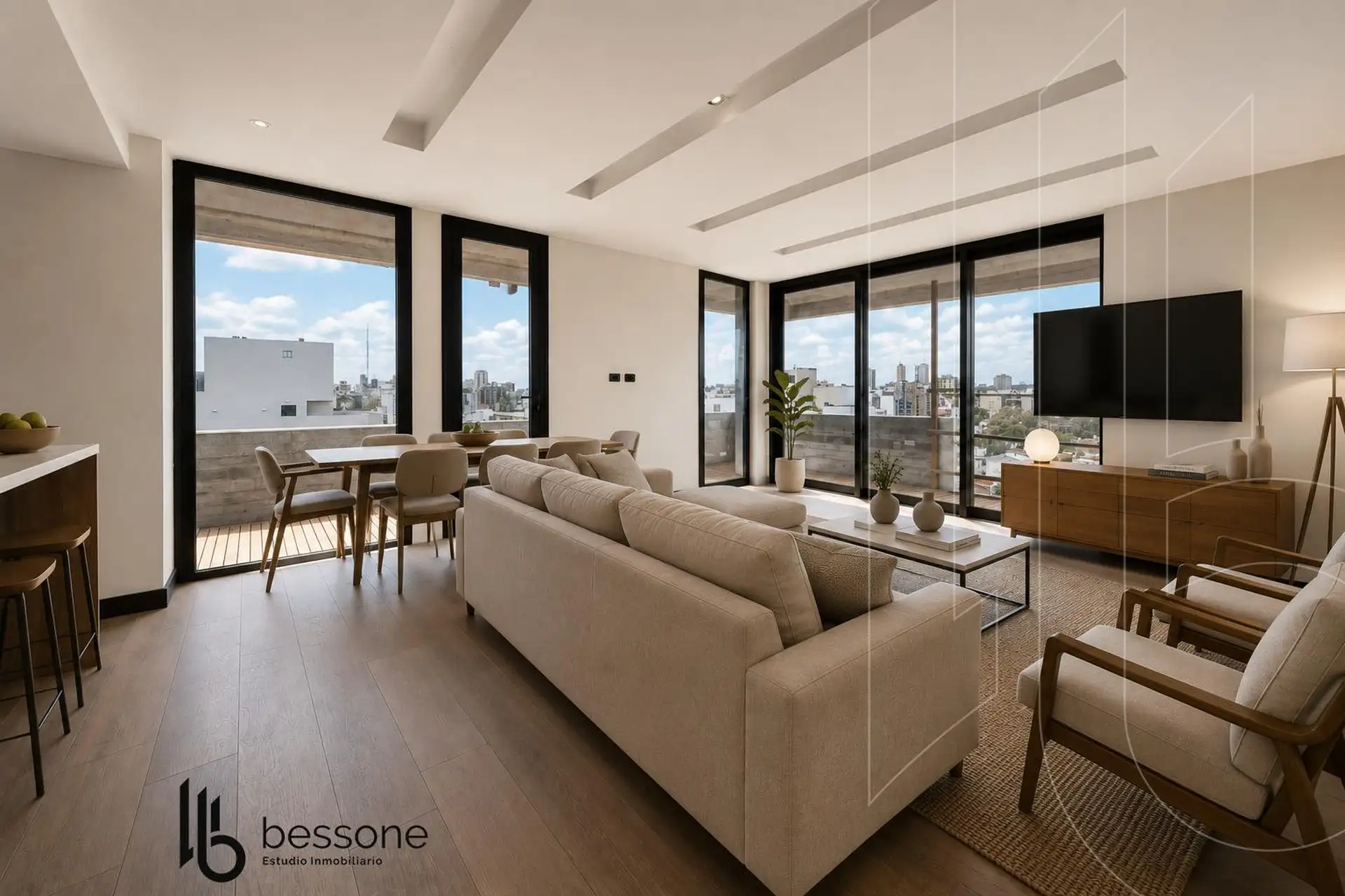 Depto 3 amb, 109m² con cochera — Plaza Mitre