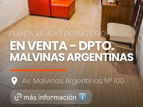 DEPARTAMENTO EN VENTA COMPLEJO MALVINAS ARGENTINAS